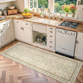 jinchan Zenith Floral Runner Rug 2x6 Washable Kitchen Runner Non-Slip Low-Pile by JINCHAN
