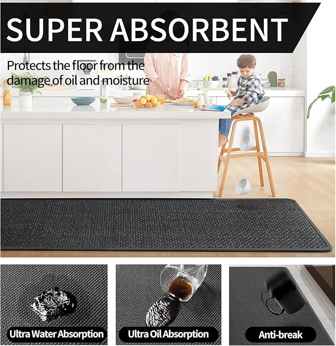 YDKGL Kitchen mats for Floor Water and Oil Absorbent Runner Rugs for Kitchen - Image 5