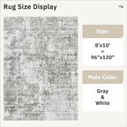 Soalmost Abstract Rug 8x10 Large Living Room Rugs Neutral Modern Washable Area - Image 5