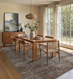 Latte&Fog 5x7 Area Rugs for Living Room, Vintage Taupe Brown Washable Rug - Image 6