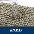 OLANLY Dog Door Mat for Muddy Paws 36x24, Ultra Absorbent Chenille Mud Doormat - Image 4