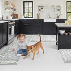 GRANNY SAYS Boho Kitchen Rug Sets of 3, Non Slip Washable Faux Wool Kitchen Mats - Image 8