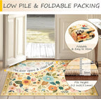 RELEANY Floral 4ft Area Rugs Washable Print Boho Cute Carpet Non Slip Flower - Image 5