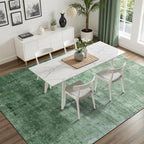 DCX Abstract Area Rug 8x10, Washable Green Modern Rug - Image 3