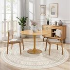 cotiled 6x6 Round Area Rugs Living Room Rug: Washable Boho Rugs - Image 4