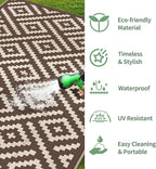 GENIMO 5'x8' Outdoor Rug Waterproof, Reversible Mats, Outdoor Area Rug - Image 5