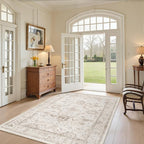 Madane Washable Area Rug 4x6, Low Pile Stain Resistant Vintage Area Rugs by Madane