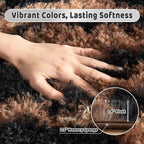 Shag Rugs for Living Room 5x7, Ultra Soft Tie-Dyed Brown Leopard Big Fuzzy Rugs - Image 8