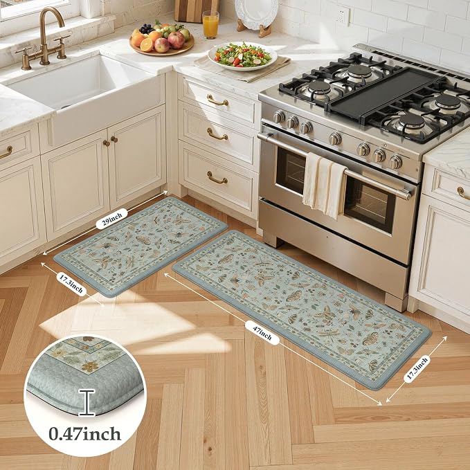 LEEVAN Anti Fatigue Mats for Kitchen Floor Non-Slip, Cushioned Kitchen Mats for - Image 2