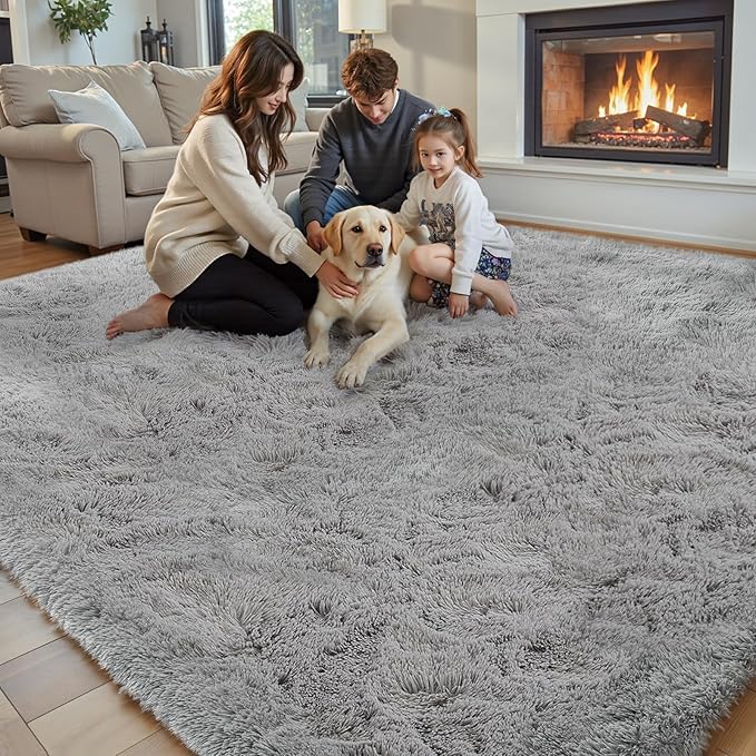8x10 Area Rugs for Living Room Bedroom Rug, Large Shaggy Soft Plush Furry - Image 7