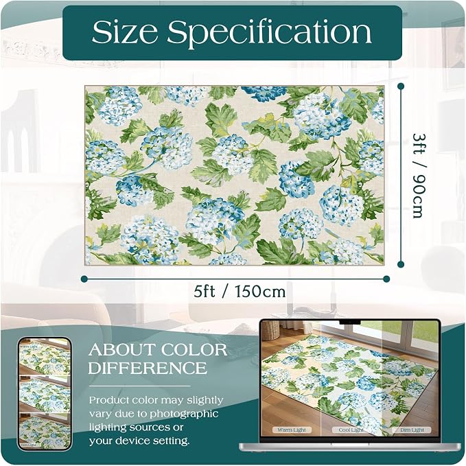 3x5 Floral Entry Rug - Image 7