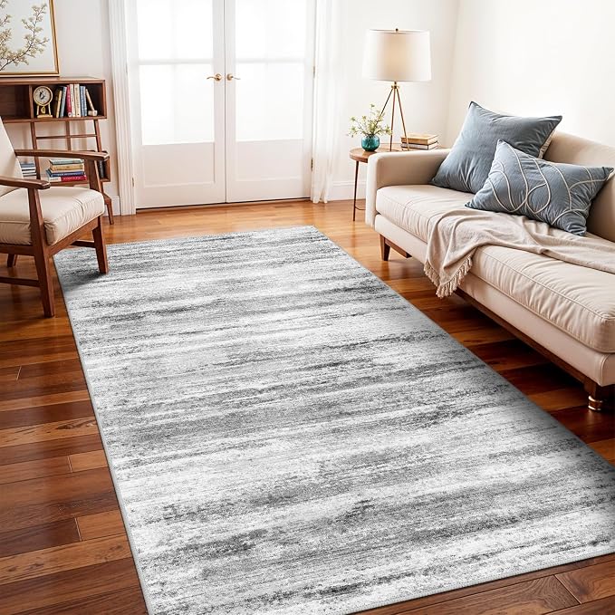 5x10 Area Rug for Living Room: Non-Slip Washable Rugs for Dining Room Bedroom by WIEVEDENS