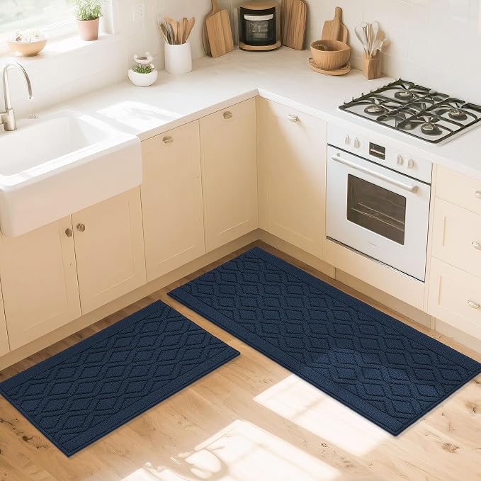 COSY HOMEER 48x20Inch/30X20Inch Kitchen Rugs Sets Non-Slip Washable Kitchen Mats - Image 8