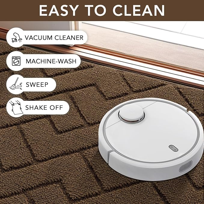 hicorfe Indoor Doormat, Front Back Door Mat TPR Backing Non Slip Mats 20"x32" - Image 6
