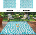Outdoor Patio Plastic Straw Rug - Image 3