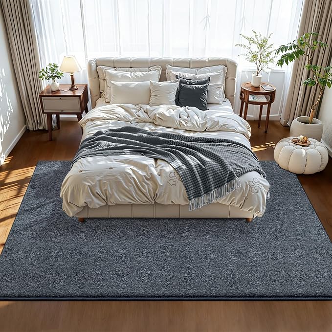 Pettop 4x6 Blue Grey Area Rugs for Living Room Bedroom, Thickened Memory-Foam - Image 3