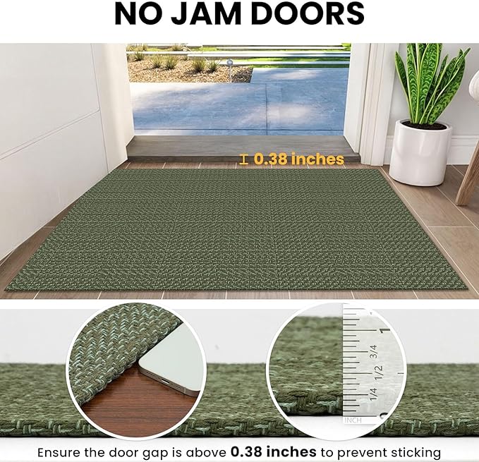 IOHOUZE Small Area Rug 2x3 Washable Woven Rugs - Image 2
