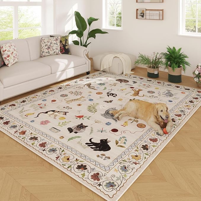 Rugcomf Area Rugs 8x10 Rug for Living Room Clearance Washable Boho Area Rug Non - Image 2