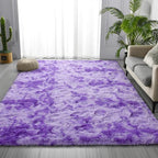 Deerhoo Large Shag Area Rugs 8 x 10, Tie-Dyed Plush Fuzzy Rugs - Image 2