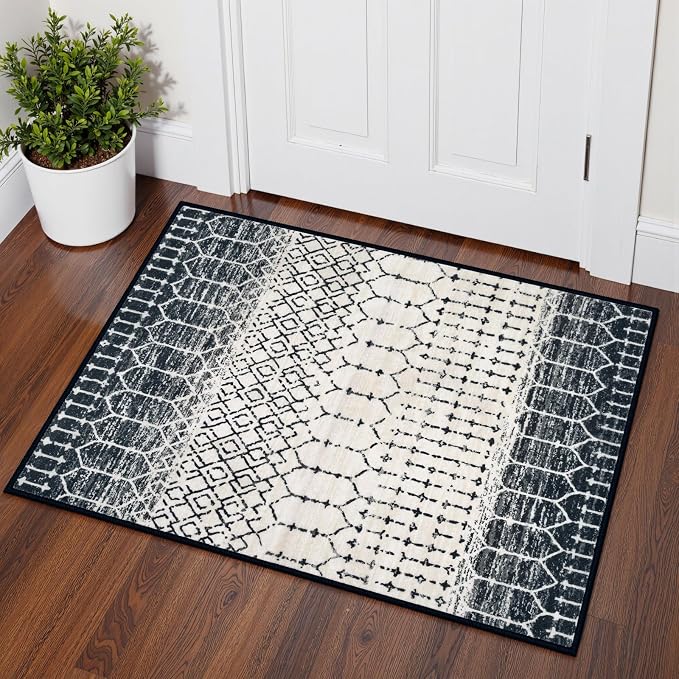 Lahome Moroccan Door Rugs for Entryway Indoor 2x3 Non-Slip Washable Front Door by Lahome