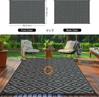 Outdoor Patio Plastic Straw Rug - Image 3