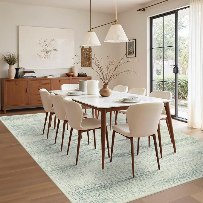 Latte&Fog Area Rugs 6x9 for Living Room, Washable Green Rugs for Bedroom - Image 5