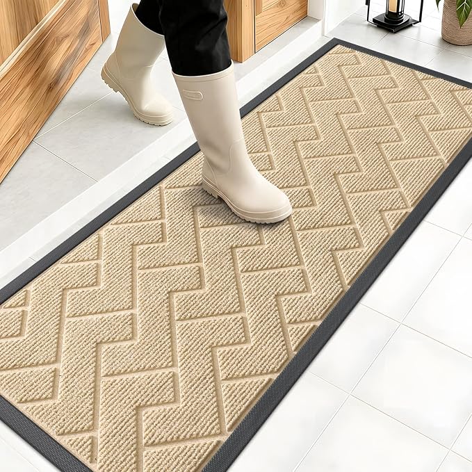 OLANLY Front Door Mat Indoor Outdoor Entrance, Waterproof All-Season, by OLANLY