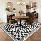 GarveeHome 5x7 Washable Rug for Bedroom Modern Abstract Checkered Carpets - Image 9