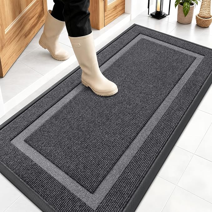 OLANLY Front Door Mat Indoor Outdoor Entrance, Waterproof All-Season, by OLANLY