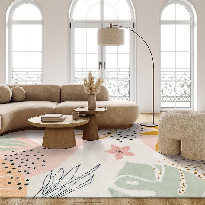 Lahome Washable Pink Area Rug 9x12 - Image 5