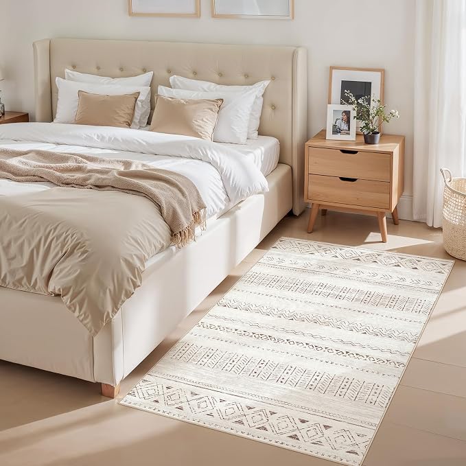 cotiled 3x5 Area Rugs Living Room Rug: Washable Boho Rugs - Image 2