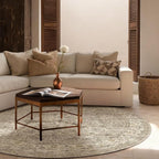 4x4 Round Bedroom Rug Washable: Living Room Rug Stain Resistant Non Slip Low - Image 3