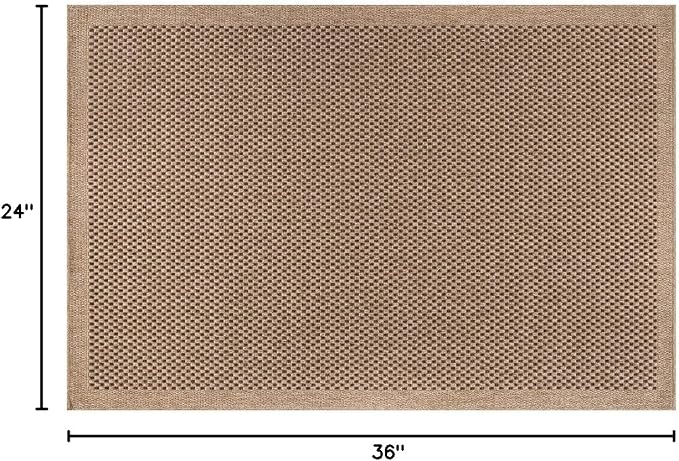 CAMILSON Easy Jute Rug 2x3, Indoor Outdoor Natural Color Fiber Area Rugs - Image 2
