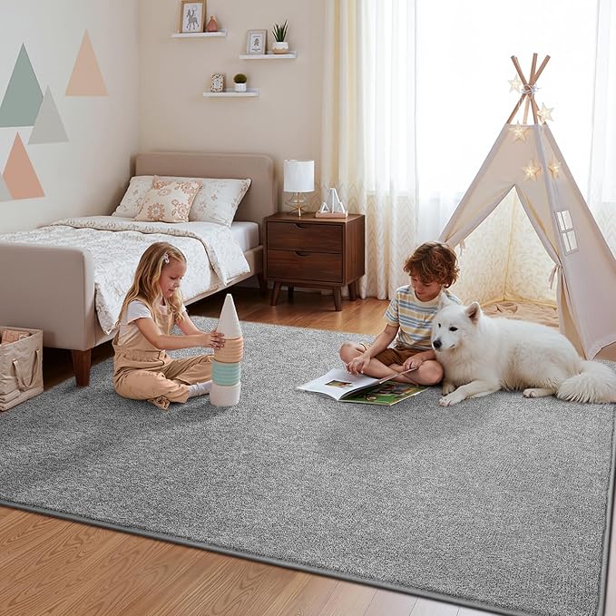 Pettop 5x7 Grey Area Rugs for Living Room Bedroom, Thickened Memory-Foam Throw - Image 6