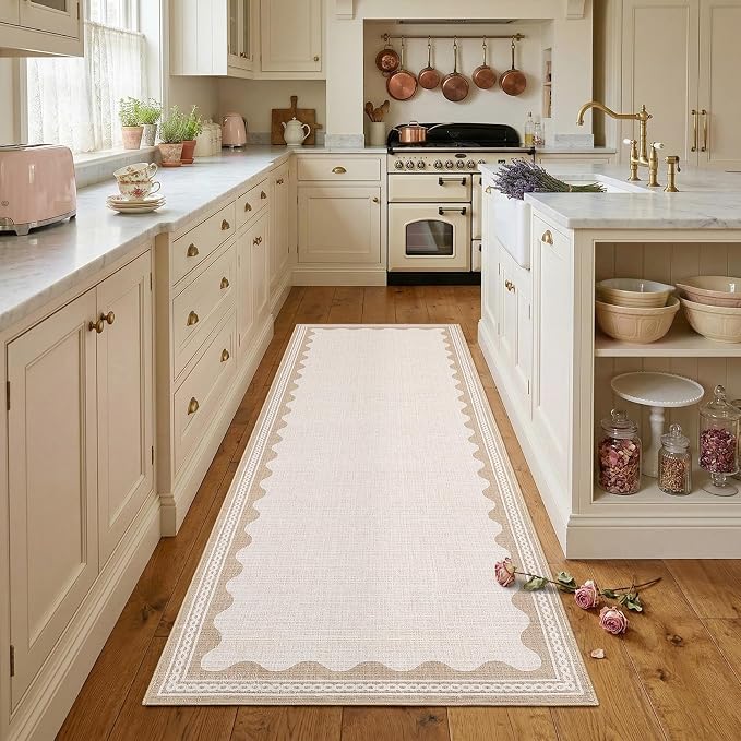 GarveeHome Scalloped 2x6 Runner Rug by GarveeHome