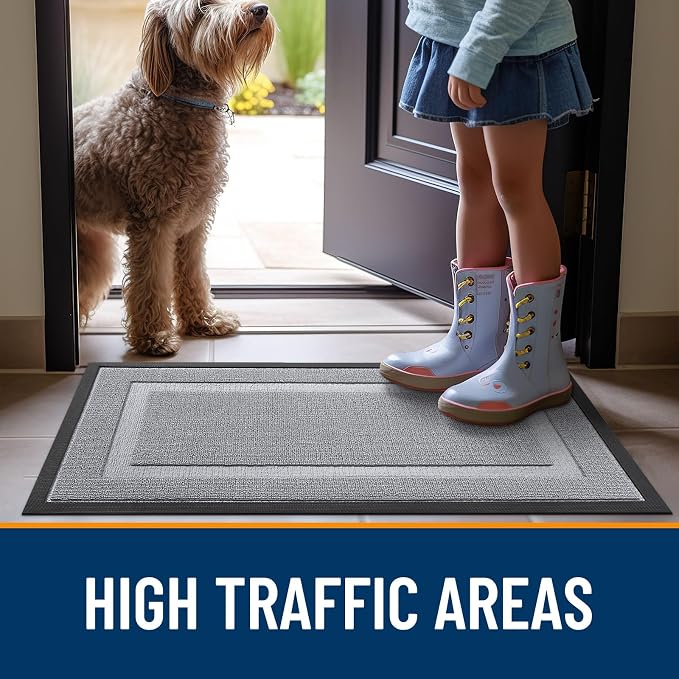 OLANLY Front Door Mat Indoor Outdoor Entrance, Waterproof All-Season, - Image 6