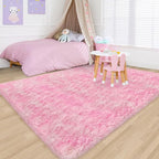 Fluffy Pink Rugs for Bedroom Girls Room, Large Plush Area Rug 6x9 Pink Shag - Image 3