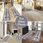 Vaukki Boho Kitchen Rug Sets 3 Pieces, Washable Kitchen Mats - Image 3