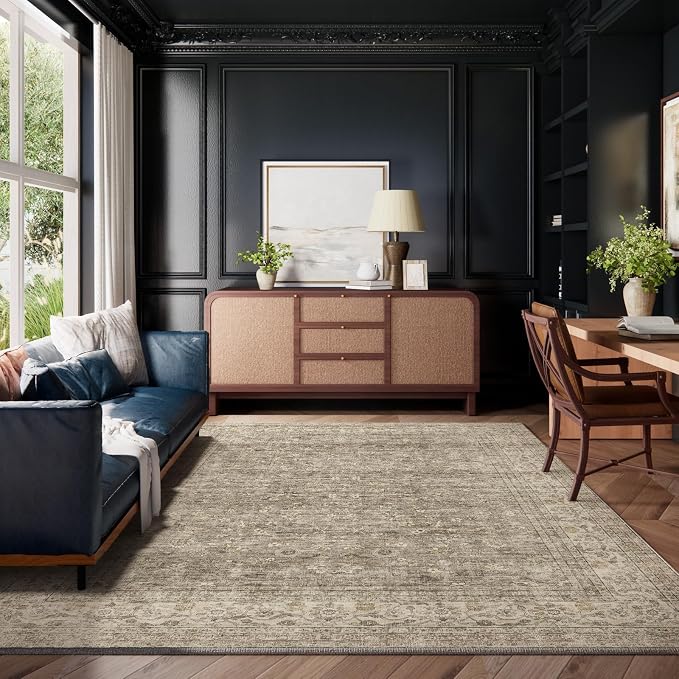 Machine Washable Rugs for Living Room: 10x14 Area Rugs for Bedroom Vintage - Image 7