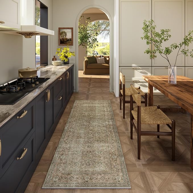 Washable Runners for Hallways Kitchen Rug: 2'6"x8' Runner Rugs Stain Resistant - Image 2