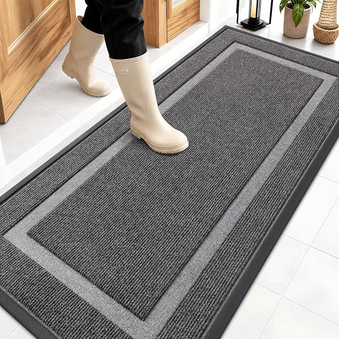 OLANLY Front Door Mat Indoor Outdoor Entrance, Waterproof All-Season, by OLANLY