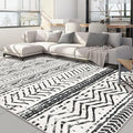 Nakagishi Black Rug Living Room Rugs: 9x12 Machine Washable Boho Large Neutral by NakagishiAreaRug