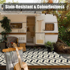 HUGEAR Outdoor Plastic Straw Rug, Waterproof Outdoor Rugs - Image 4