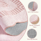 Pink Rugs for Bedroom Girls, 5x7 Washable Non Slip Area Rugs for Living Room - Image 4