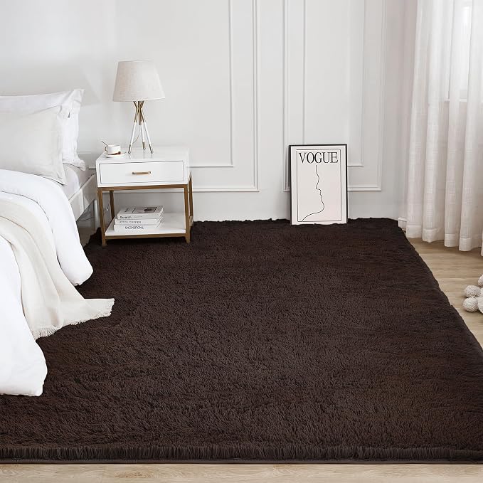 Litanika 3x5 Shag Area Rug for Living Room Bedroom, Non-Shedding Modern Indoor - Image 2