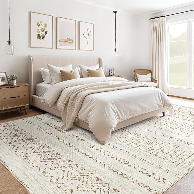 cotiled 7x9 Area Rugs Living Room Rug: Washable Boho Rugs - Image 3