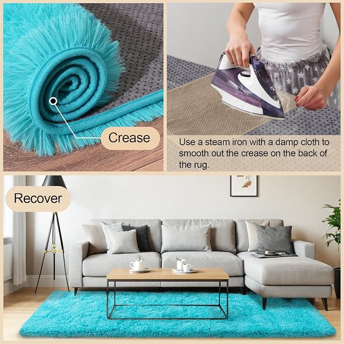 Mugorn 8x10 Area Rugs for Living Room, Large Fluffy Rugs for Bedroom, Soft - Image 5