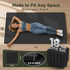 AIRHOP 18 PCS Gym Floor Mat, EVA Foam Puzzle Gym Mat, High-Density Interlocking - Image 2