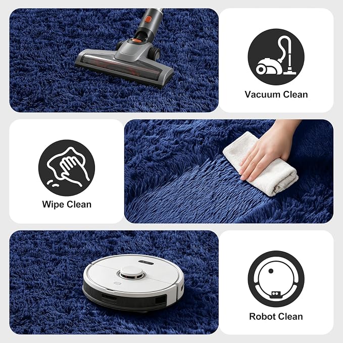 Shag Area Rugs for Bedroom Living Room, 6X9 Ultra Soft Fluffy Area Rugs for Dorm - Image 6