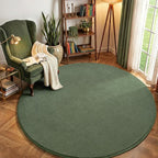 Amearea Sage Green Round Area Rugs 5ft Washable Circle Rugs - Image 6